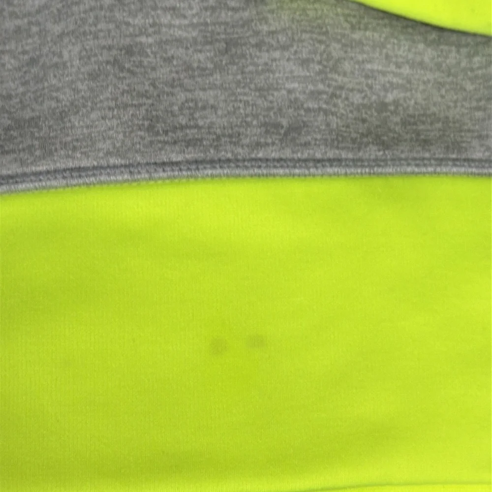 Nike Therma Fit Gray & Volt Neon Yellow Women's Athletic Pullover Hoodie Medium